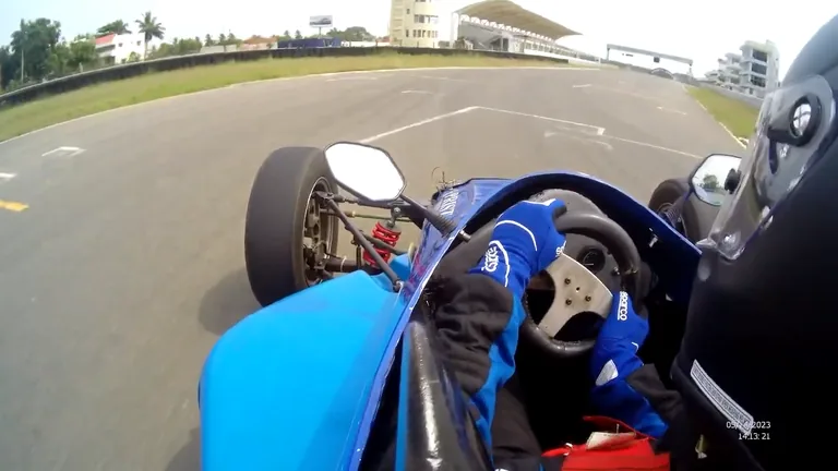 Onboard evidence for Turn 17