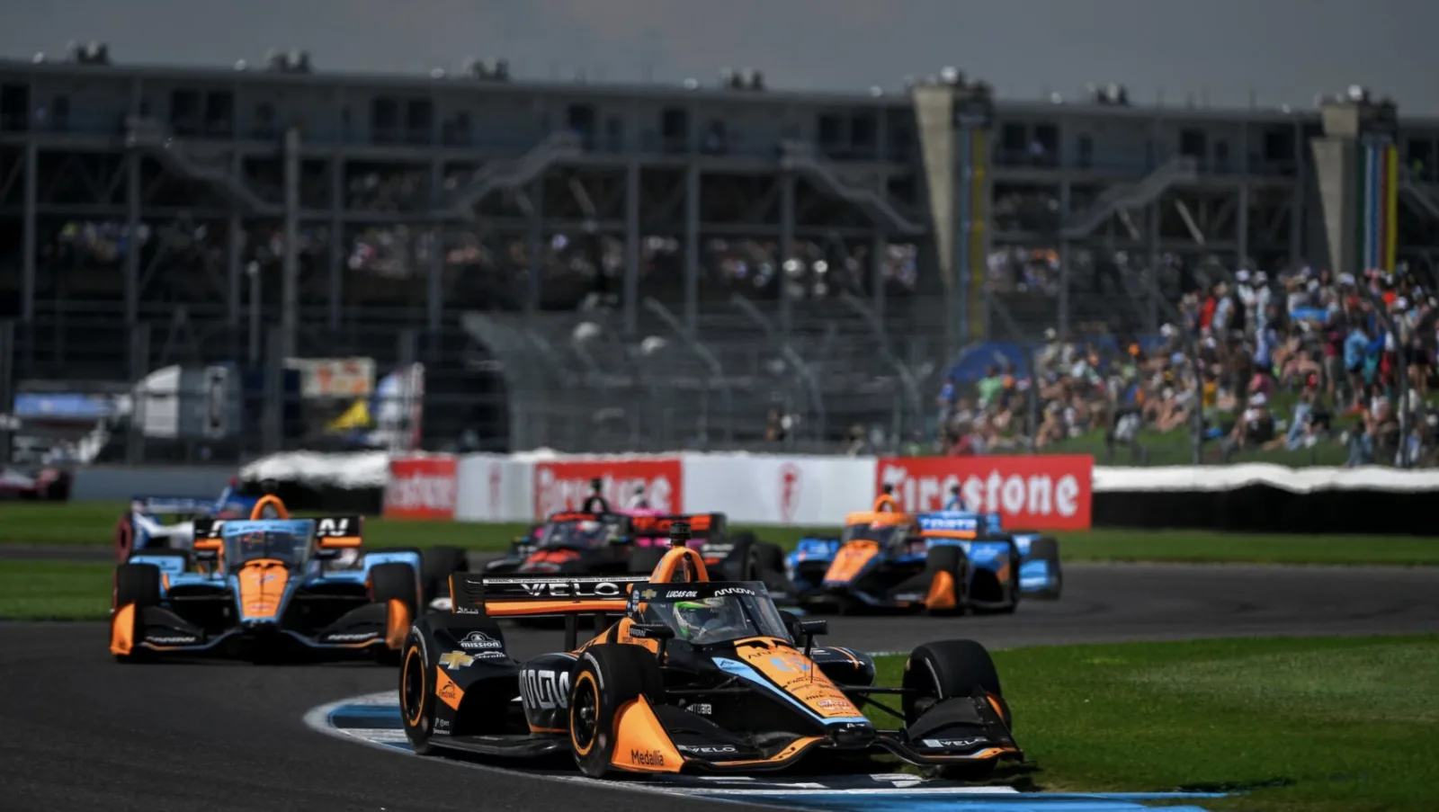 Arrow McLaren IndyCar race car on track