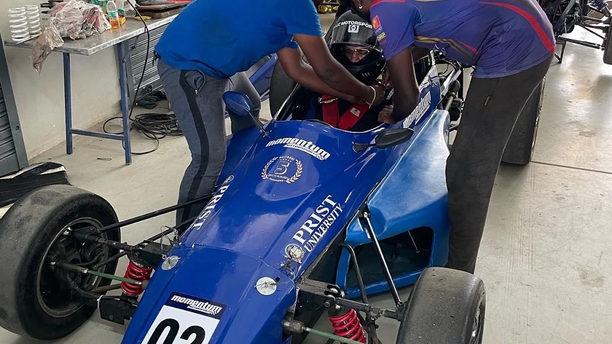 Formula LGB 1300 race car during a test and development program